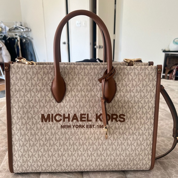 Michael Kors Beige and Brown Interior Tote